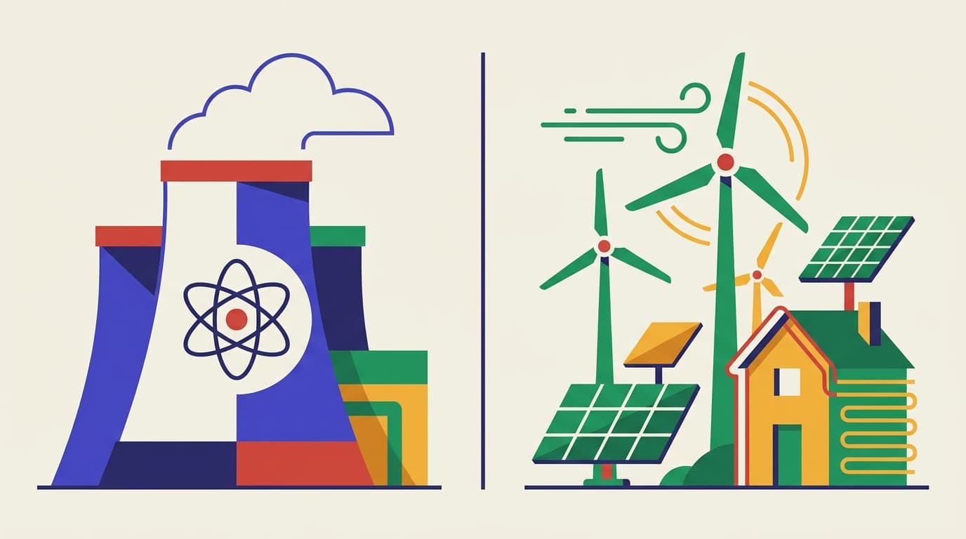 Two opposing levers to decarbonise energy in Belgium: relaunching nuclear power on one side, accelerating renewables through public investment on the other
